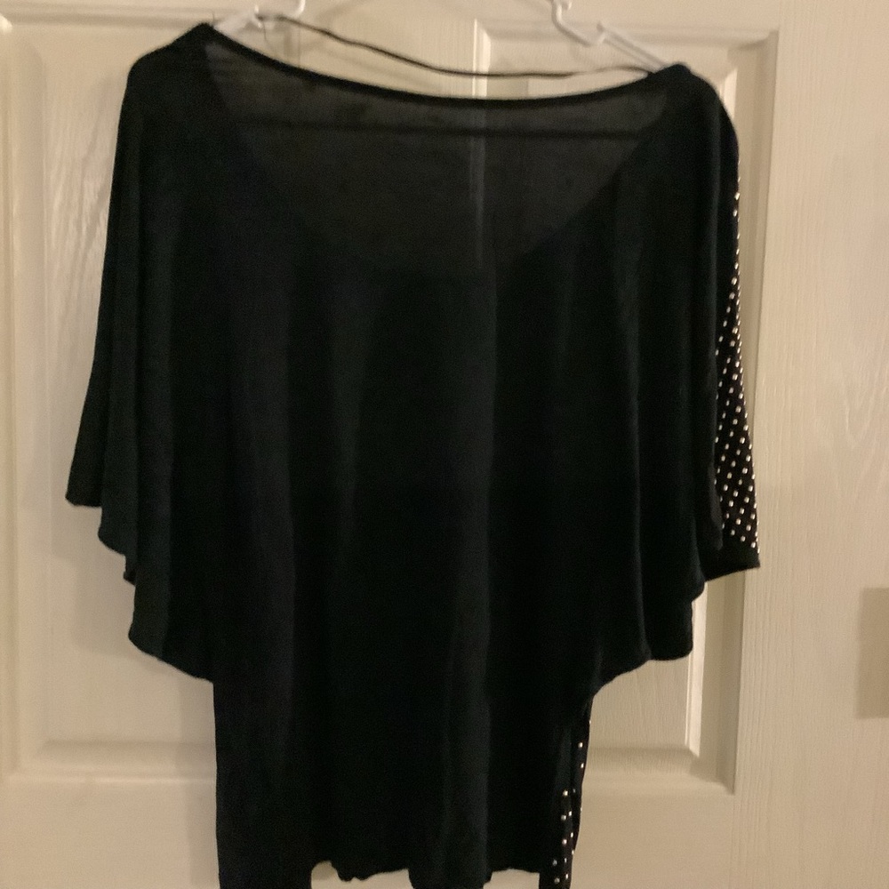 INC Black top with Gold hardware, Petite Large - Picture 9 of 10